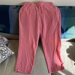 J Crew Pink Velvet Pants